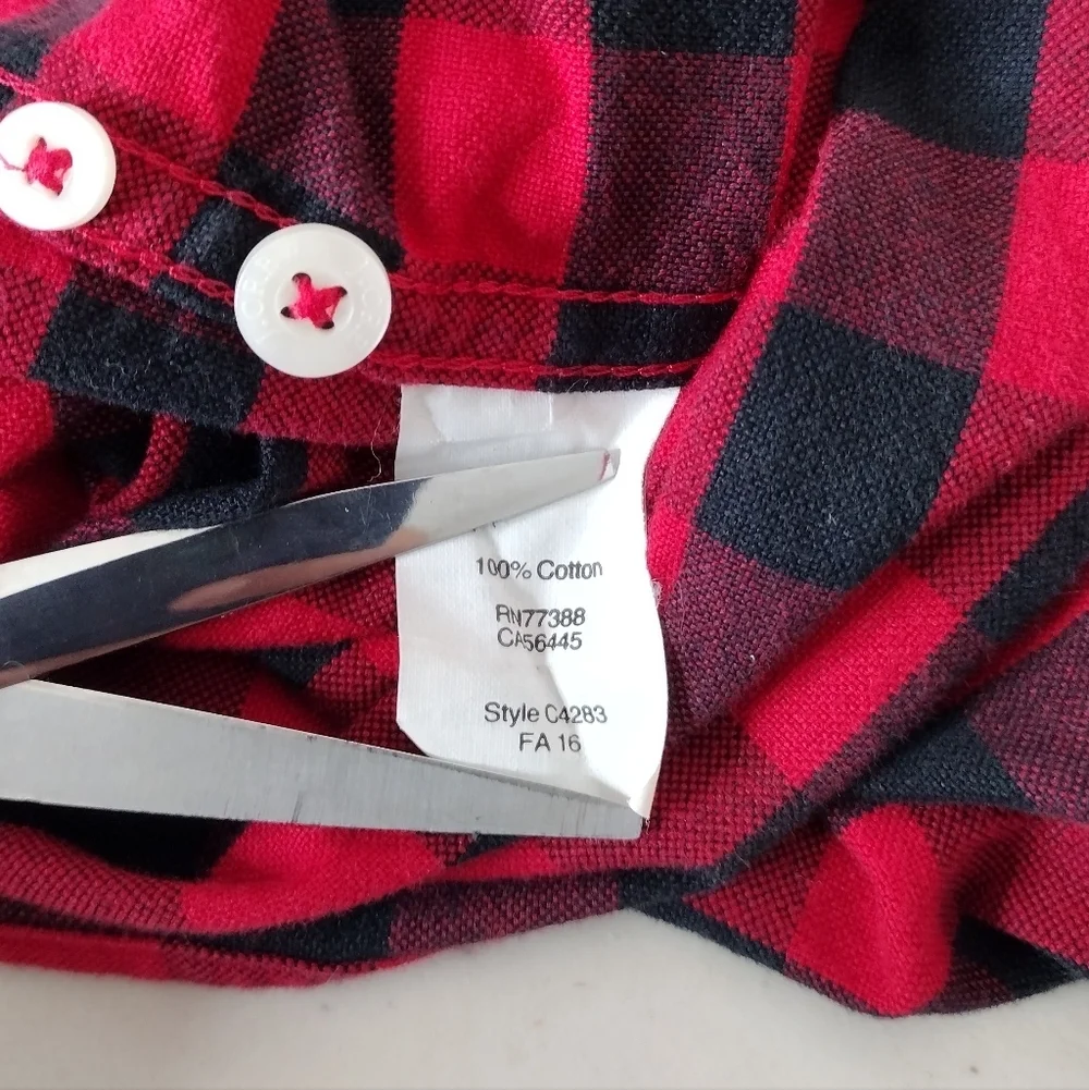 J. Crew Red Black Plaid Casual Button Down Shirt Sz M - Picture 11 of 14
